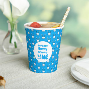 Little Bunny First Birthday Paper Cups