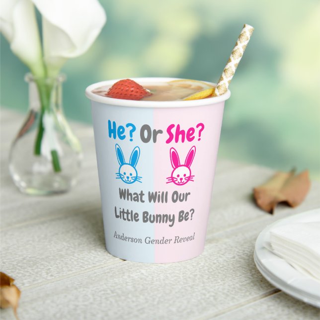 Little Bunny Gender Reveal Hershey's Paper Cups (Insitu)