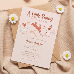 Little Bunny Girl Baby Shower  Invitation