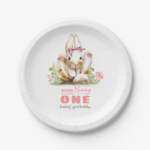 Little Bunny Girls Birthday Paper Plate