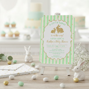 Little Bunny Neutral Easter Baby Shower Invitation