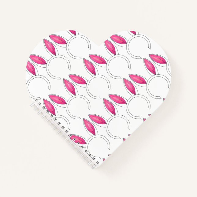 Little Bunny Personalised New Baby Shower Pink Ear Notebook (Front)