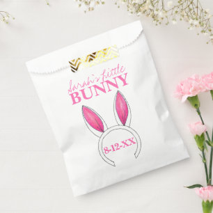 Little Bunny Pink Rabbit Ears New Baby Shower Favour Bag