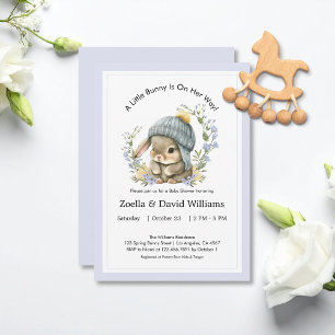 Little Bunny Spring Baby Shower Invitation