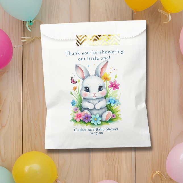 Little Bunny Wildflower Garden Easter Baby Shower Favour Bag (Creator Uploaded)