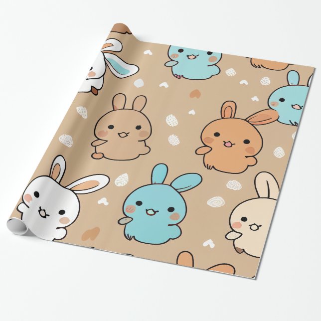 Little Bunny Wrapping Paper (Unrolled)