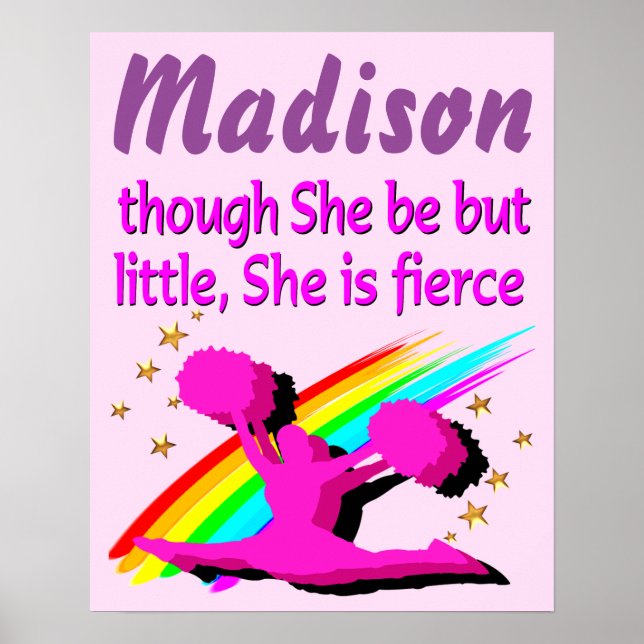 LITTLE BUT FIERCE CUSTOM CHEERLEADING POSTER (Front)