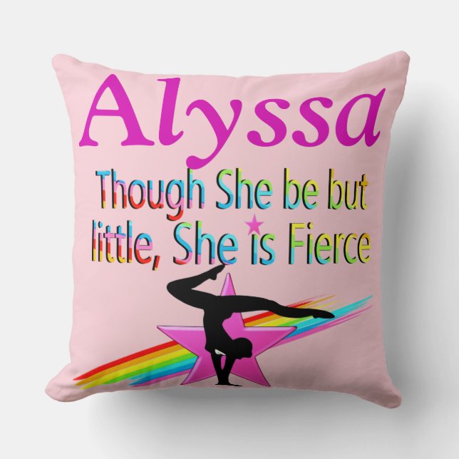 LITTLE BUT FIERCE GYMNASTICS PILLOW (Front)