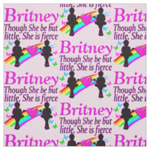 LITTLE BUT FIERCE PERSONALIZED BALLET FABRIC