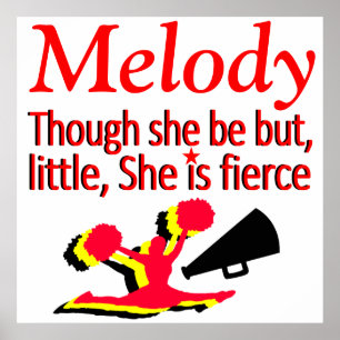 LITTLE BUT FIERCE PERSONALIZED CHEERLEADING POSTER