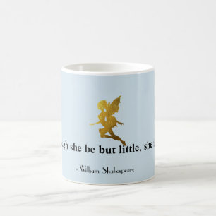 Little But Fierce Quote Fairy Silhouette Mug