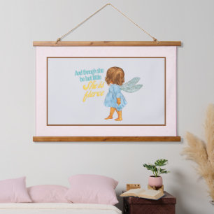 Little But Fierce Sweet Brown Skin Fairy  Hanging Tapestry
