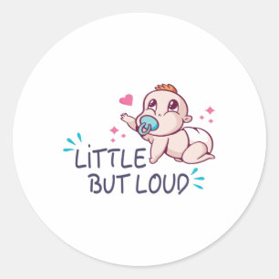 Little but loud classic round sticker