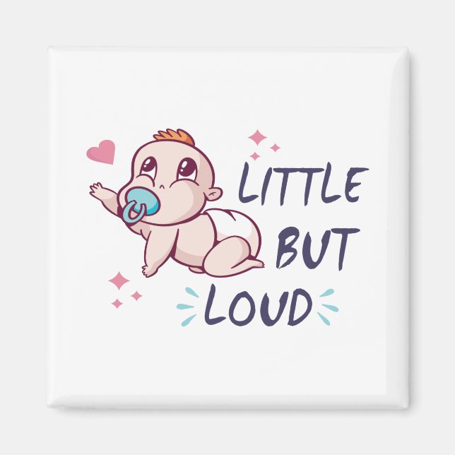 Little but loud postcard magnet (Front)