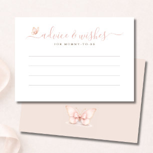 Little Butterfly Baby Shower Advice & Wishes Card