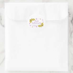 Little Butterfly Baby Shower Classic Round Sticker