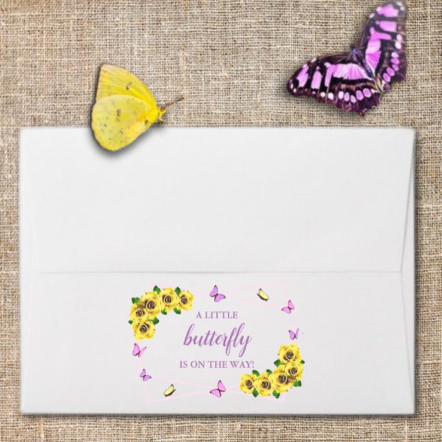 Little Butterfly Baby Shower Envelope (Creator Uploaded)