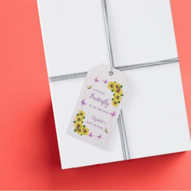 Little Butterfly Baby Shower Gift Tags (Creator Uploaded)