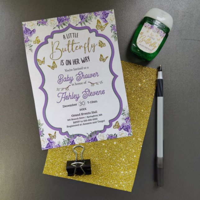 Little butterfly baby shower invitation (Creator Uploaded)