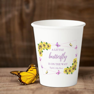 Little Butterfly Baby Shower Paper Cups