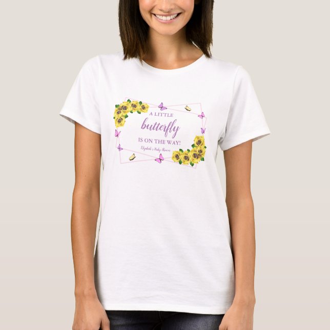 Little Butterfly Baby Shower T-Shirt (Front)