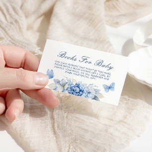 Little Butterfly Books For Baby Boy Baby Shower Enclosure Card