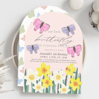 Little Butterfly Daffodil Pink Girl Birthday