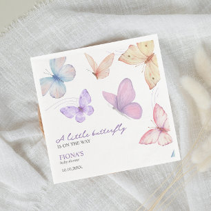 Little Butterfly Girl Baby Shower Cute Napkin