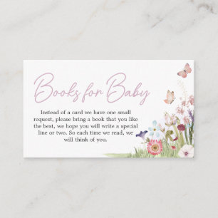 Little Butterfly Wildflower Books for Baby Enclosure Card