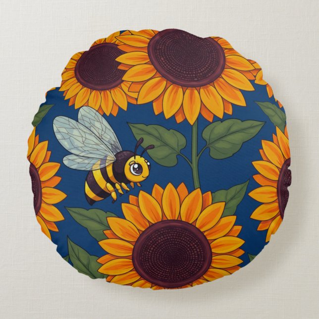 Little Buzzers Round Cushion (Front)