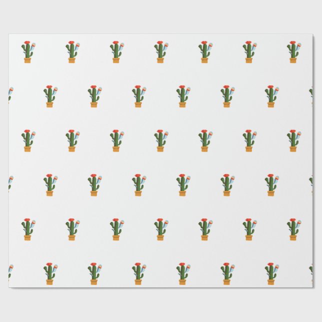 Little cactus wrapping paper (Flat)