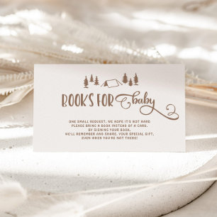 Little camper Bear Books for baby ticket Enclosure Card