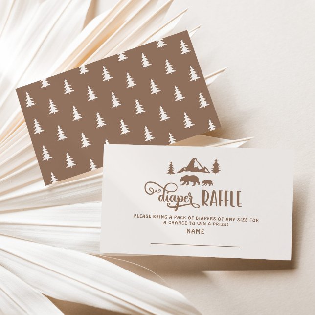 Little camper Bear Diaper raffle ticket Enclosure Card (Creator Uploaded)
