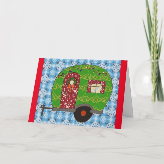 Little Camper Christmas Holiday Card (Front)