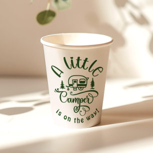 Little Camper is on the way minimalist green Paper Cups
