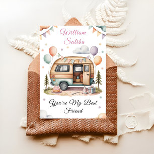 Little Camper Party Card