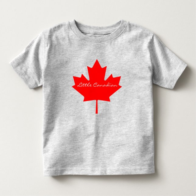 Little Canadian red maple leaf Canada toddler  Toddler T-Shirt (Front)