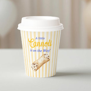 Little Cannoli Yellow Blue Italian Baby Shower Paper Cups