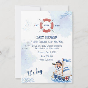 Little Captain Baby Shower Invitation   Nautical I