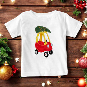 Little Car Holiday 1st Birthday Party Boy Baby T-Shirt