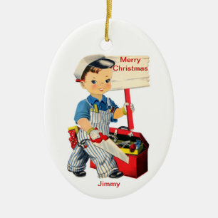 Little Carpenter ornament Retro design