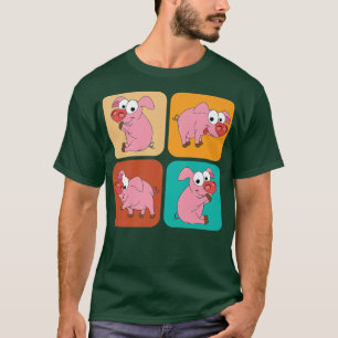 Little Cartoon Pigs I Cute Pig I Kids Pig Premium T-Shirt