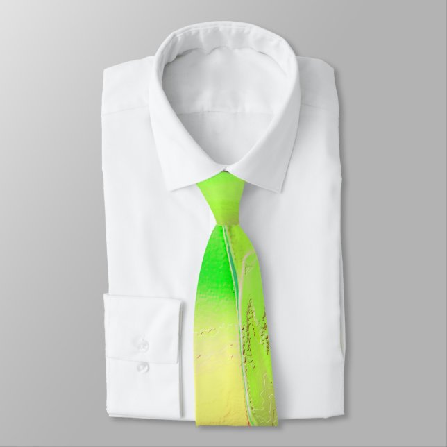 Little carved in aged lime green? tie (Tied)