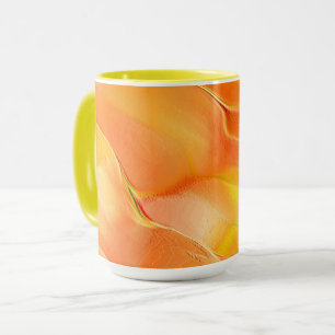 Little carved in yellow and many orange mug