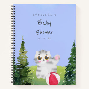 Little Cat Baby Shower Gift List Notebook