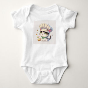 Little Cat Chef Baby Bodysuit