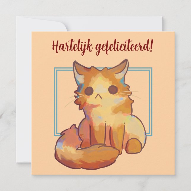Little Cat, warmly congratulated (Front)