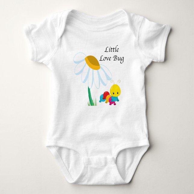 Little Caterpillar Love Bug Baby Bodysuit (Front)