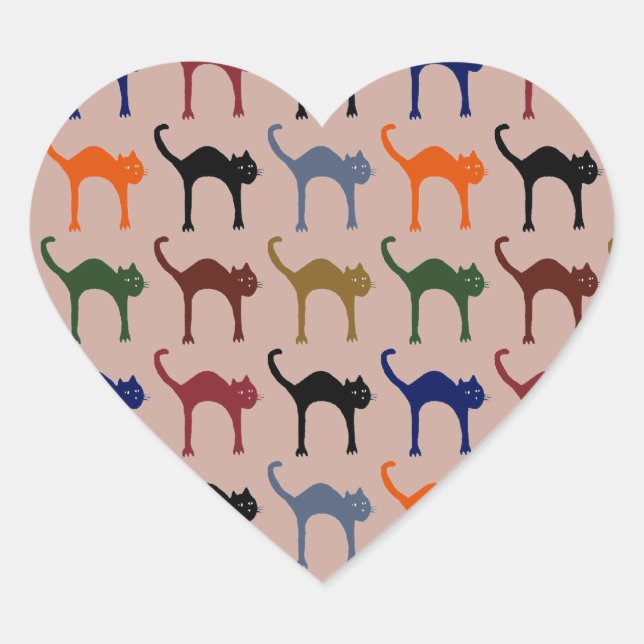 little cats heart sticker (Front)