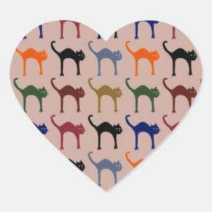 little cats heart sticker
